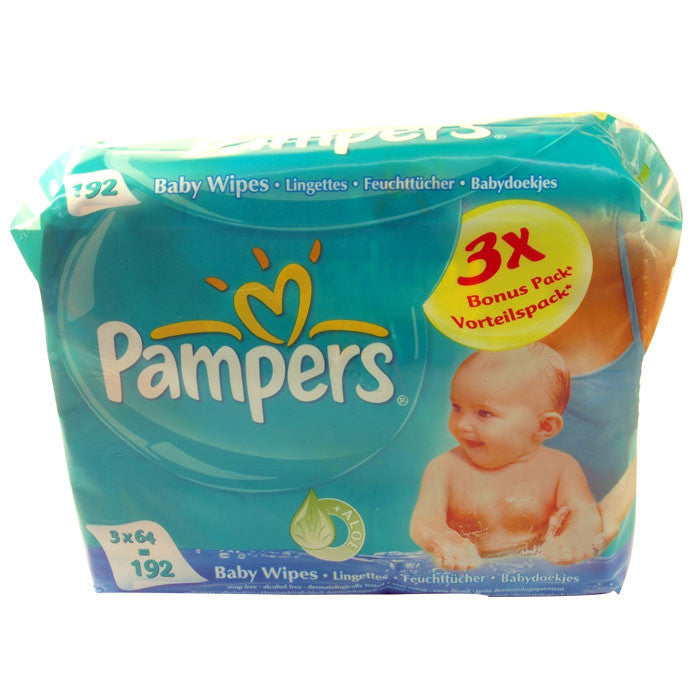 帮宝适清爽型婴儿湿巾 3x64片装 - 3x64 Pampers Feuchttücher Babyfresh