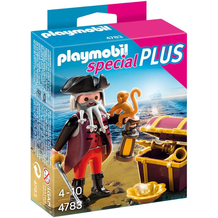 百乐宝玩偶玩具海盗与宝藏4783 - PLAYMOBIL Special PLUS Pirat mit Schatztruhe 4783