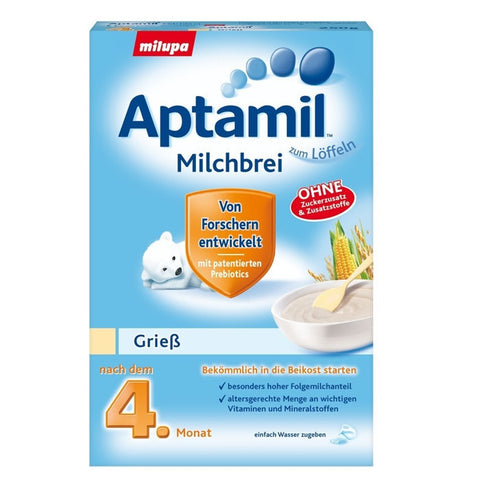 爱他美牛奶米糊粗粒小麦4个月以上250g - Aptamil Milchbrei Grieß 250g