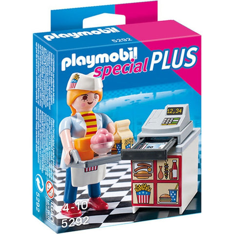 百乐宝玩偶玩具女招待和收银台5292 - PLAYMOBIL Special PLUS Serviererin mit Kasse 5292