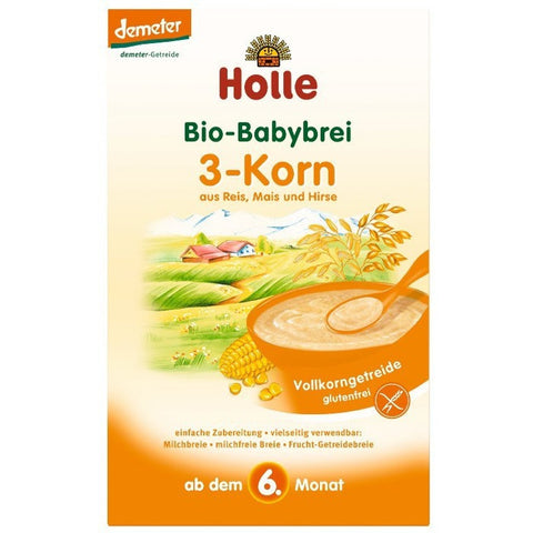泓乐婴儿有机三种谷物麦片粥 6个月以上 250g - Holle Bio-Babybrei 3-Korn ab 6. Monat 250g