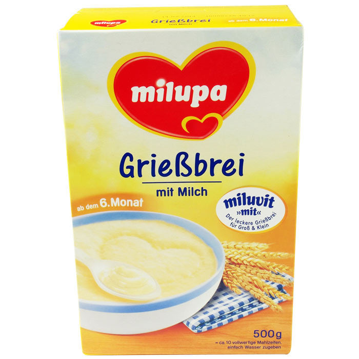 美乐宝牛奶麦糊 6个月以上 500g - 500g Milupa Grießbrei mit Milch Miluvit mit ab dem 6. Monat