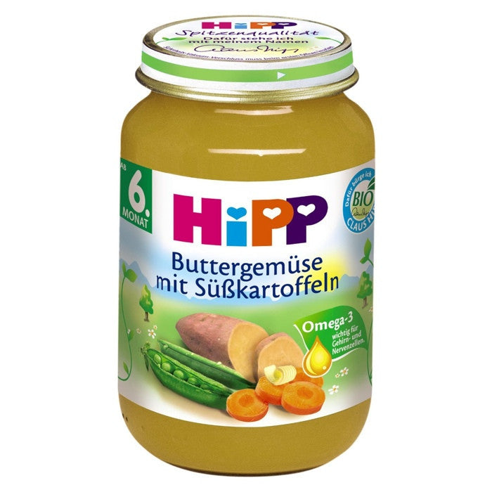 喜宝多种蔬菜和红薯混合泥 6个月以上 六瓶装 每瓶190g - 6er Pack Hipp Buttergemüse mit Süßkartoffeln ab 6. Monat 190g