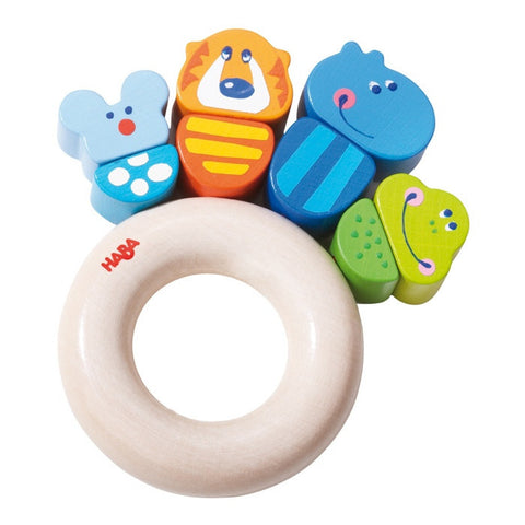 HABA木制彩色热带雨林动物 - HABA Holz-Greifling Dschungel-Bande in bunt