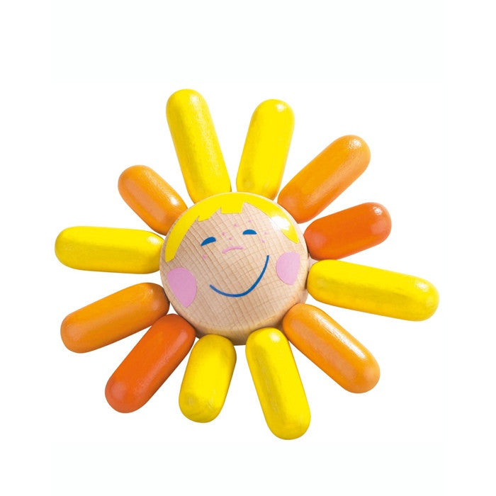 HABA木制金色太阳 - HABA Holz-Greifling Sunni klingelt in gelb