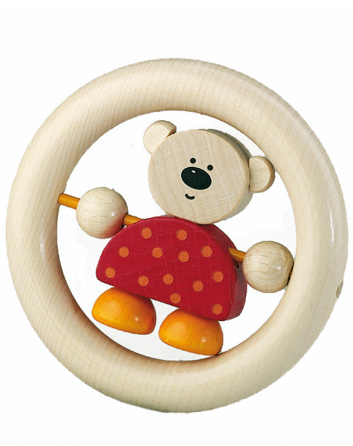 HABA木制抓握玩具米罗红色/橙色/黄色 - Holz-Greifling Miro in rot/orange/gelb