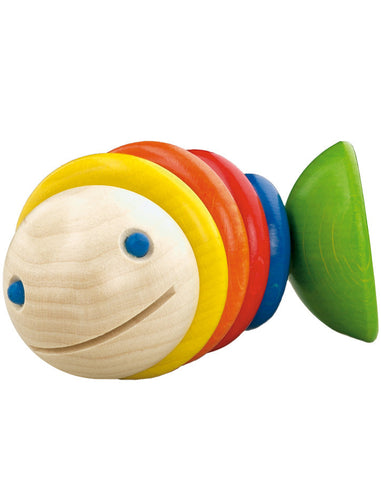 HABA彩环木制抓握玩具莫比鱼 - Holz-Greifling Moby der Fisch bunt geringelt