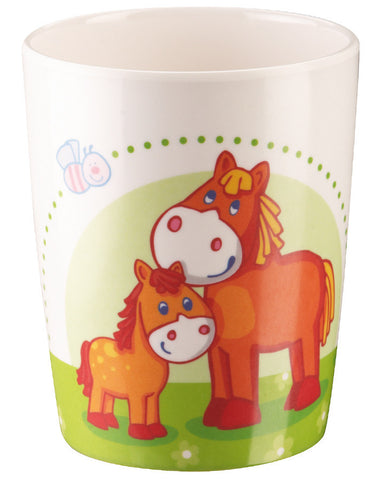 HABA农庄杯白绿色 - Trinkbecher Bauernhof in weiß-grün