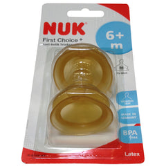 NUK第一选择升级版防胀气乳胶奶嘴2支裝 2号(6-18个月) - NUK First Choice Plus Anti-Colic-Trinksauger Latex 2 Stück Größe 2 (6-18 Monate)