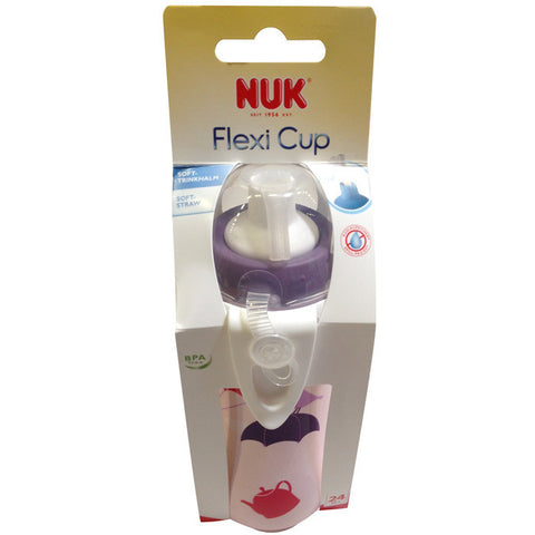 NUK Flexi Cup 儿童防漏吸管杯/饮水杯 300ml - NUK Flexi Cup 300ml mit Trinkhalm