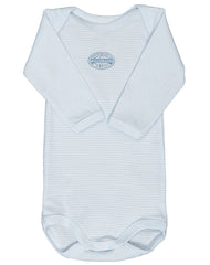 Petit Bateau2件套长袖紧身连衣裤淡蓝色加白色 - Langarm-Body ML 2-teilig in hellblau/weiß