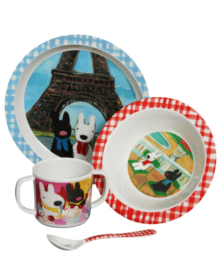 Petit jour 莉萨4件套餐具红色加蓝色 - Geschirr-Service 4-teilig Lisa in rot/blau
