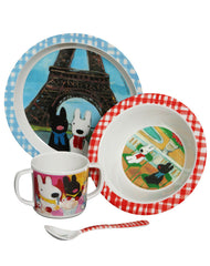 Petit jour 莉萨4件套餐具红色加蓝色 - Geschirr-Service 4-teilig Lisa in rot/blau