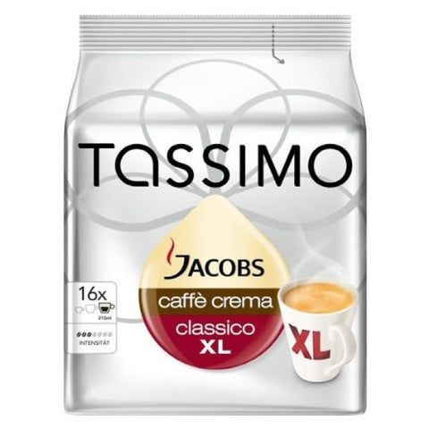 Tassimo Jacobs经典咖啡XL 16杯装 x5包 - 5er Pack Tassimo Jacobs Caffè Crema Classico XL 16 Portionen