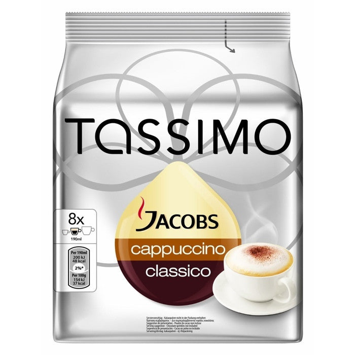 Tassimo Jacobs经典卡布奇诺 8杯装 x5包 - 5er Pack Tassimo Jacobs Cappuccino Classico 8 Portionen