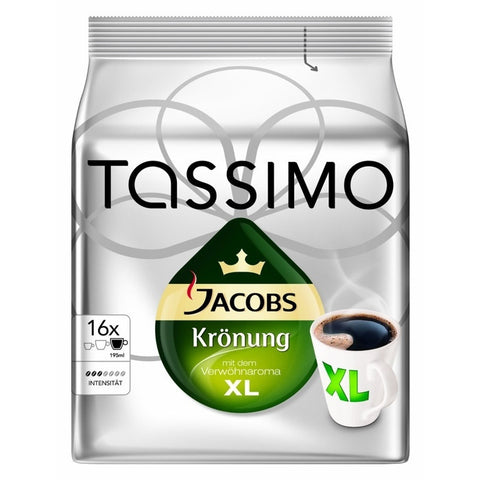 Tassimo Jacobs王牌XL 16杯装 x5包 - 5er Pack Tassimo Jacobs Krönung XL 16 Portionen
