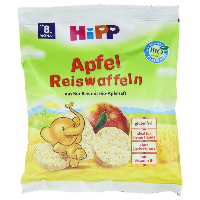 喜宝有机苹果磨牙米饼 8个月以上 七包装 每包35g - 7er Pack Hipp Apfel Reiswaffeln 35g